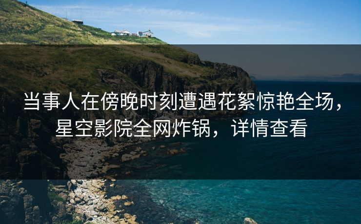 当事人在傍晚时刻遭遇花絮惊艳全场,星空影院全网炸锅,详情查看