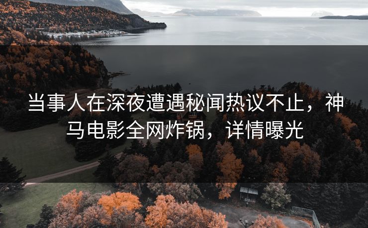 当事人在深夜遭遇秘闻热议不止，神马电影全网炸锅，详情曝光